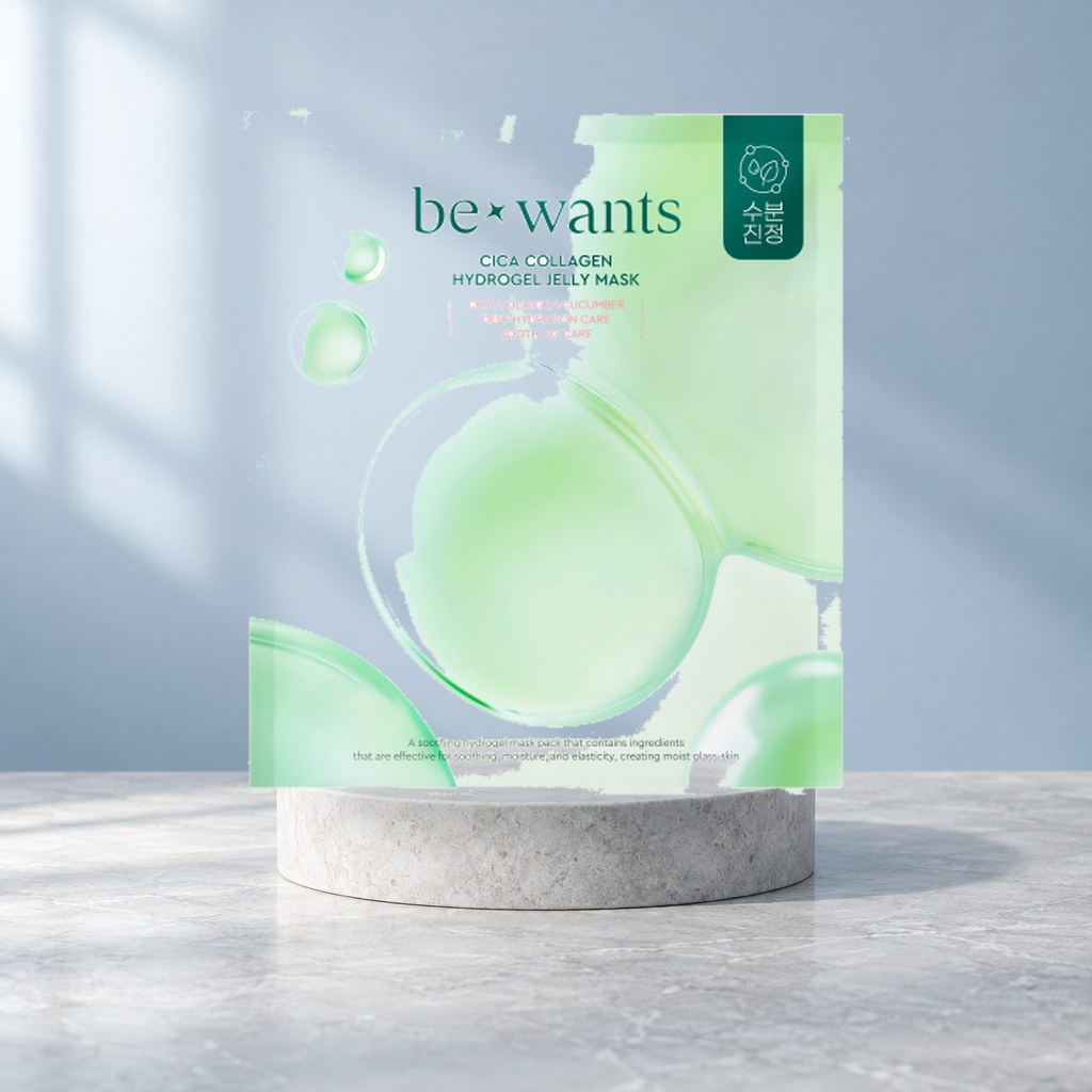 Cica Collagen Hydrogel Jelly Mask, produkt skincare korean per qetesim, hidratim dhe elasticitet, ne katalogun AerumBit ne Shqiperi.