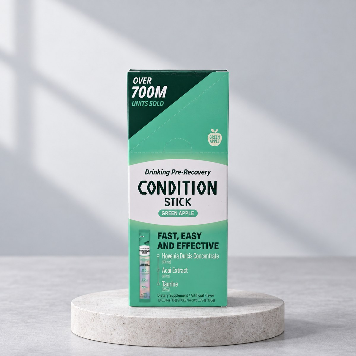 Condition Stick Green Apple 18 g, produkt korean ne format stick jelly me 10 sticks.