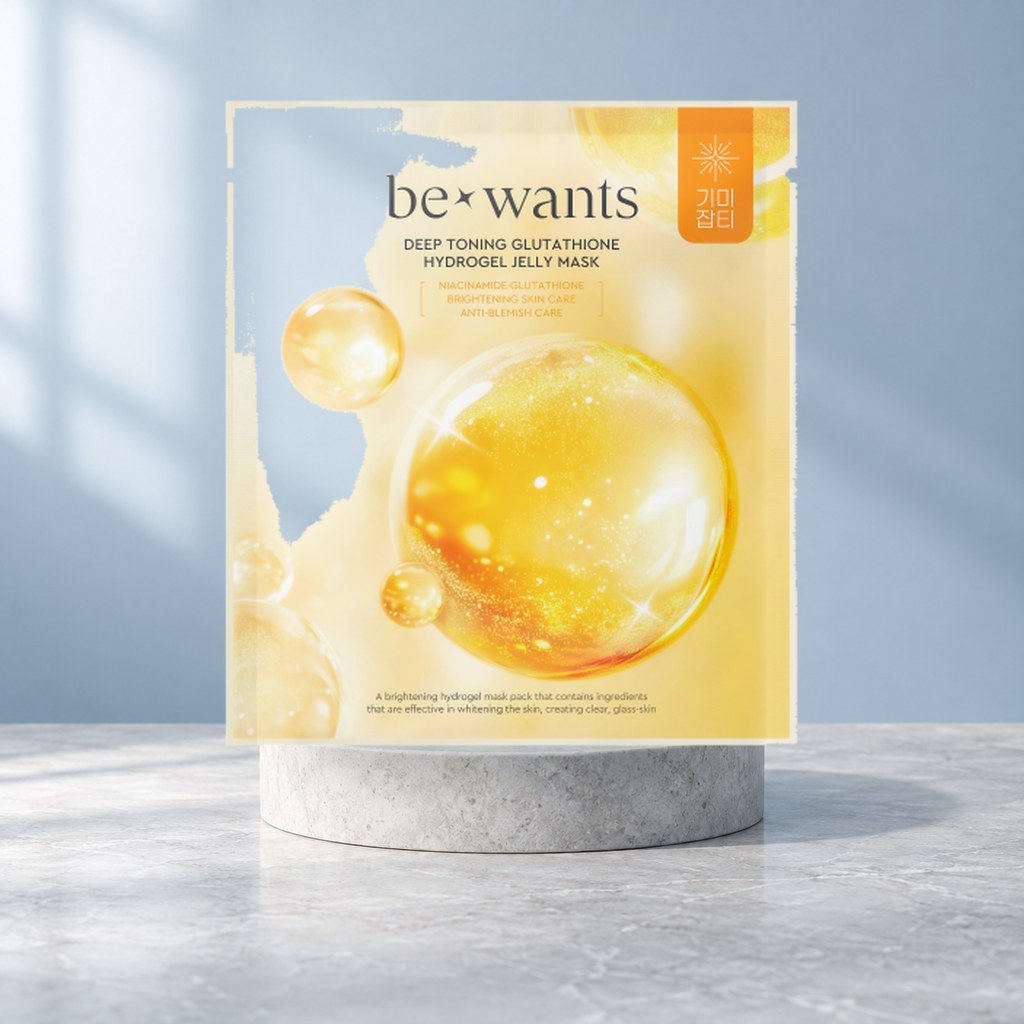 Deep Toning Glutathione Hydrogel Jelly Mask, produkt skincare korean per pamje me e qarte dhe ton jo uniform, ne katalogun AerumBit ne Shqiperi.